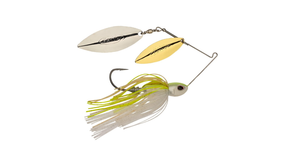 Berkley Power Blade Compact Double Williw Spinnerbait, 1oz, E2 Magic/Gold + Silver, 1570674