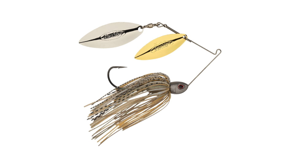 Berkley Power Blade Compact Double Williw Spinnerbait, 3/4oz, Silver Bullet/Gold + Silver, 1570664