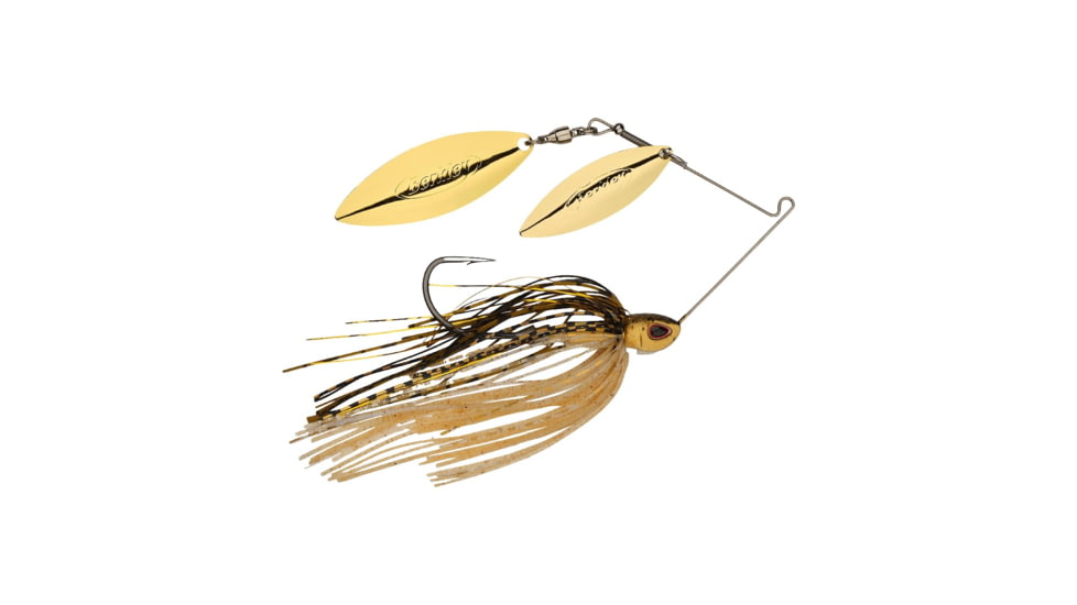 Berkley Power Blade Compact Double Williw Spinnerbait, 3/8oz, Golden Shiner/Gold + Gold, 1570632