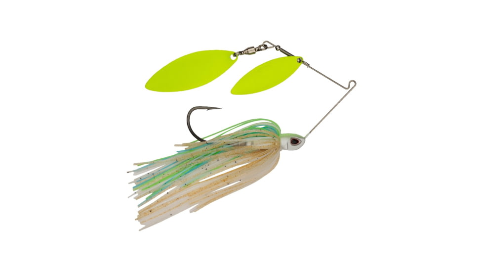 Berkley Power Blade Compact Double Williw Spinnerbait, 3/8oz, Pretty One/Chartreuse + Chartreuse, 1570637