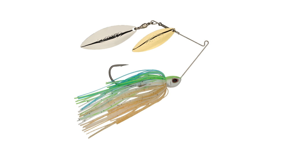 Berkley Power Blade Compact Double Williw Spinnerbait, 3/8oz, Pretty One/Gold + Silver, 1570636