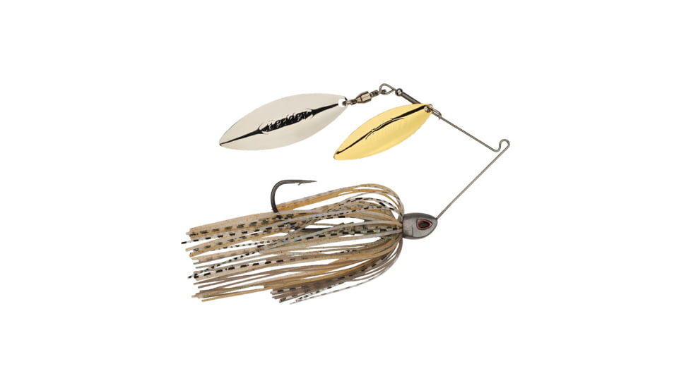 Berkley Power Blade Compact Double Williw Spinnerbait, 3/8oz, Silver Bullet/Gold + Silver, 1570633
