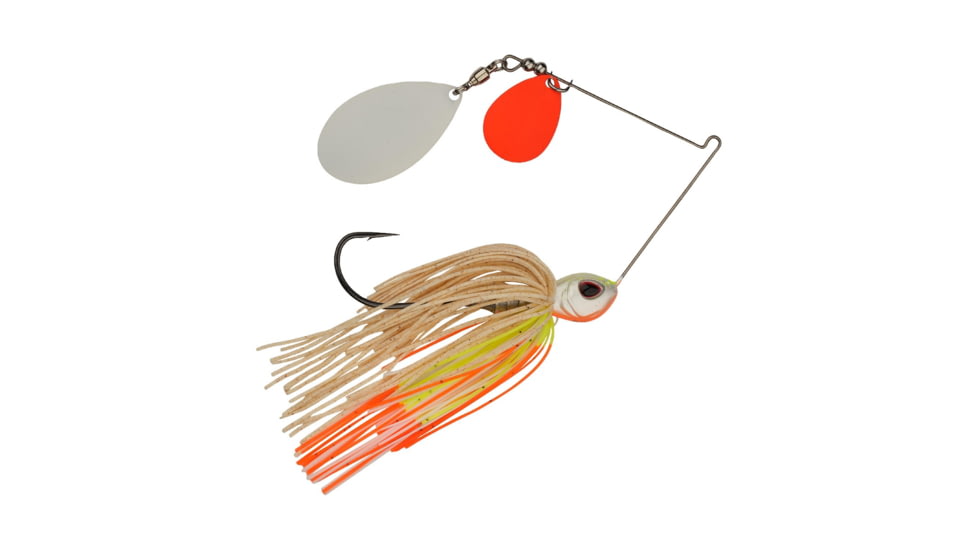 Berkley Power Blade Standard Colorado/Indiana Spinnerbait, 1/2oz, Coleslaw/Orange + White, 1570537
