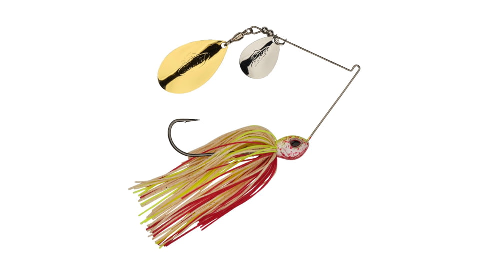 Berkley Power Blade Standard Colorado/Indiana Spinnerbait, 1/2oz, Hot Slaw/Silver + Gold, 1570534