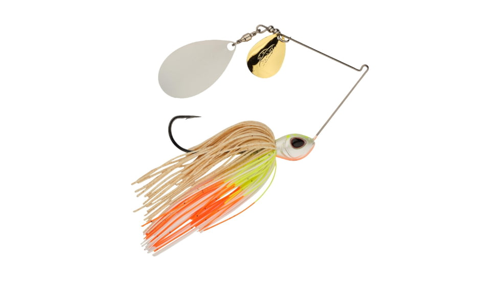 Berkley Power Blade Standard Colorado/Indiana Spinnerbait, 3/4oz, Coleslaw/Gold + White, 1570545