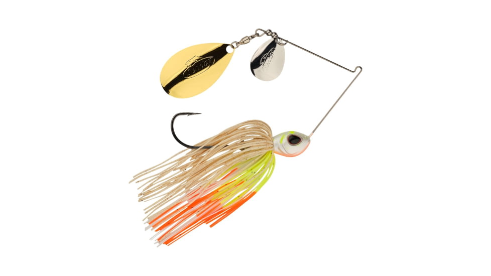 Berkley Power Blade Standard Colorado/Indiana Spinnerbait, 3/4oz, Coleslaw/Silver + Gold, 1570544