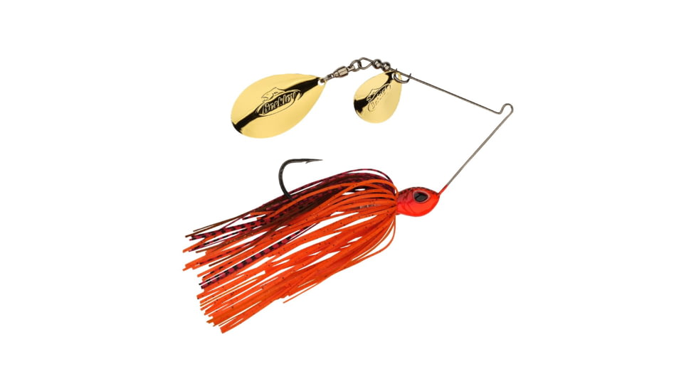 Berkley Power Blade Standard Colorado/Indiana Spinnerbait, 3/8oz, Fire Craw/Gold + Gold, 1570530