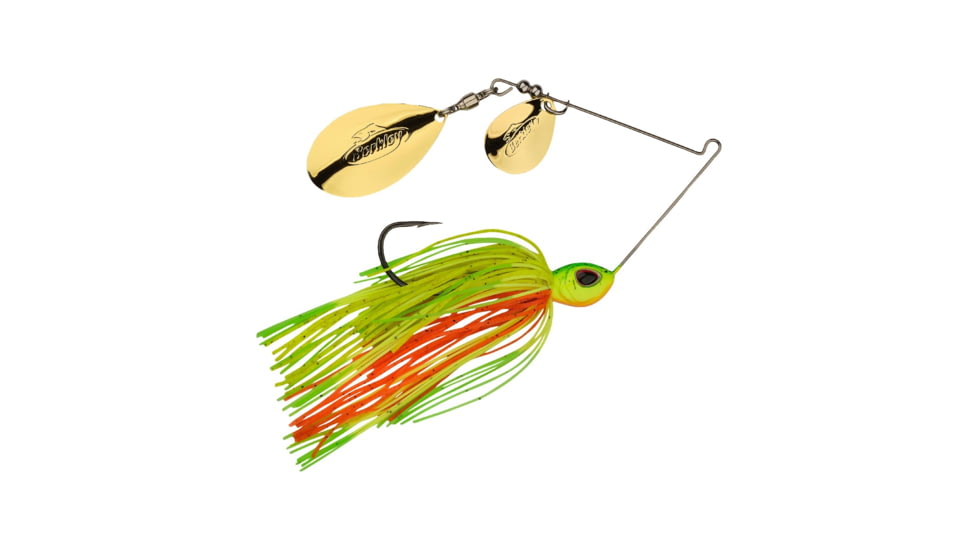 Berkley Power Blade Standard Colorado/Indiana Spinnerbait, 3/8oz, Firetiger/Gold + Gold, 1570526