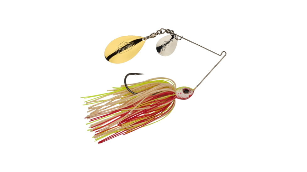 Berkley Power Blade Standard Colorado/Indiana Spinnerbait, 3/8oz, Hot Slaw/Silver + Gold, 1570524