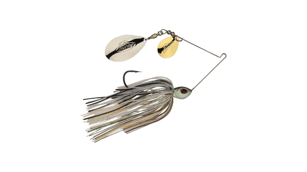 Berkley Power Blade Standard Colorado/Indiana Spinnerbait, 3/8oz, Shad Spawn/Gold + Silver, 1570522