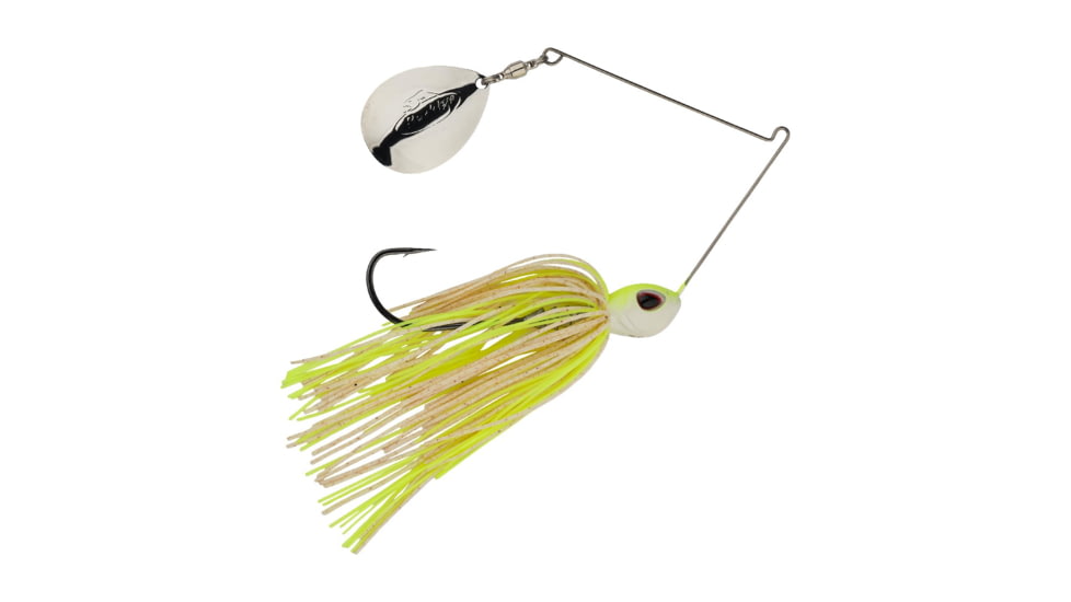 Berkley Power Blade Standard Colorado Spinnerbait, 1/2oz, White Chartreuse/Silver, 1570455