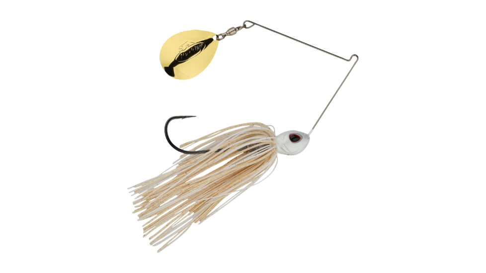 Berkley Power Blade Standard Colorado Spinnerbait, 1/2oz, White/Gold, 1570454