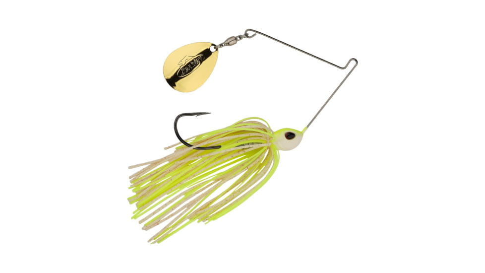 Berkley Power Blade Standard Colorado Spinnerbait, 1/4oz, White Chartreuse/Gold, 1570441