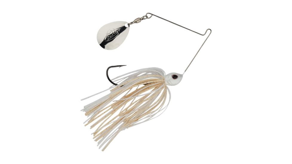 Berkley Power Blade Standard Colorado Spinnerbait, 1/4oz, White/Silver, 1570440