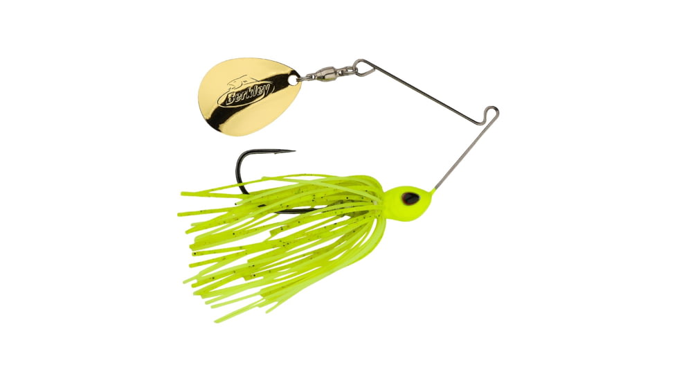 Berkley Power Blade Standard Colorado Spinnerbait, 3/16oz, Chartreuse/Gold, 1569967