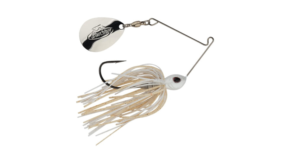 Berkley Power Blade Standard Colorado Spinnerbait, 3/16oz, White/Silver, 1569965