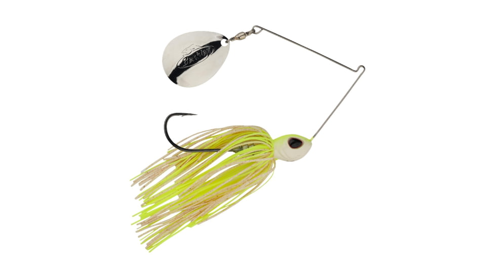 Berkley Power Blade Standard Colorado Spinnerbait, 3/4oz, White Chartreuse/Silver, 1570463