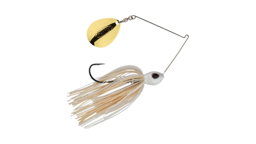 Berkley Power Blade Standard Colorado Spinnerbait, 3/4oz, White/Gold, 1570462