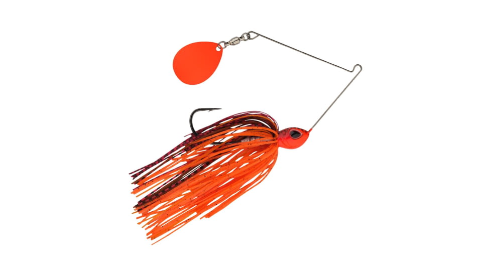 Berkley Power Blade Standard Colorado Spinnerbait, 3/8oz, Fire Craw/Orange, 1570452