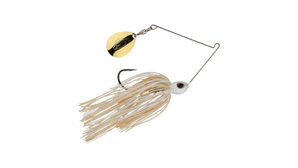 Berkley Power Blade Standard Colorado Spinnerbait, 3/8oz, White/Gold, 1570445
