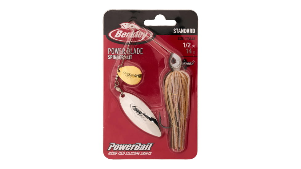 Berkley Power Blade Standard Colorado/Willow Spinnerbait, 1/2oz, Herring/Gold + Silver, 1570512