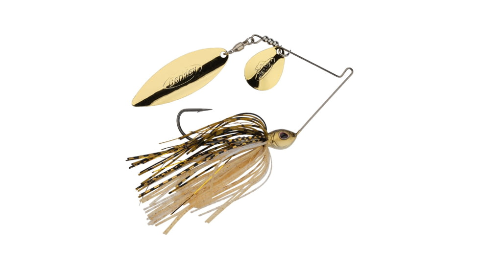 Berkley Power Blade Standard Colorado/Willow Spinnerbait, 1/4oz, Golden Shiner/Gold + Gold, 1570485
