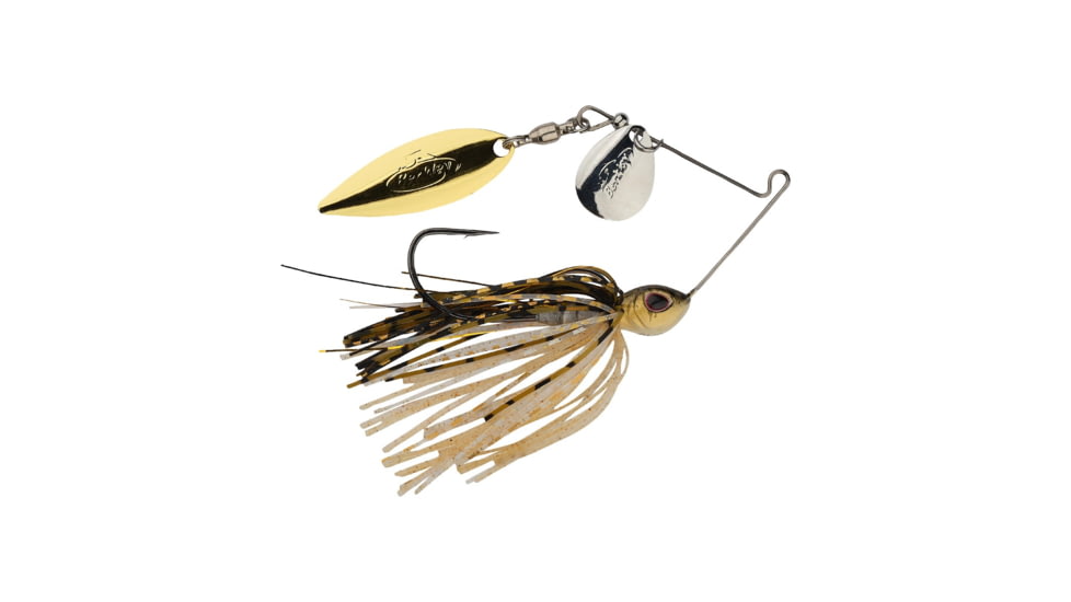 Berkley Power Blade Standard Colorado/Willow Spinnerbait, 3/16oz, Golden Shiner/Silver + Gold, 1570477