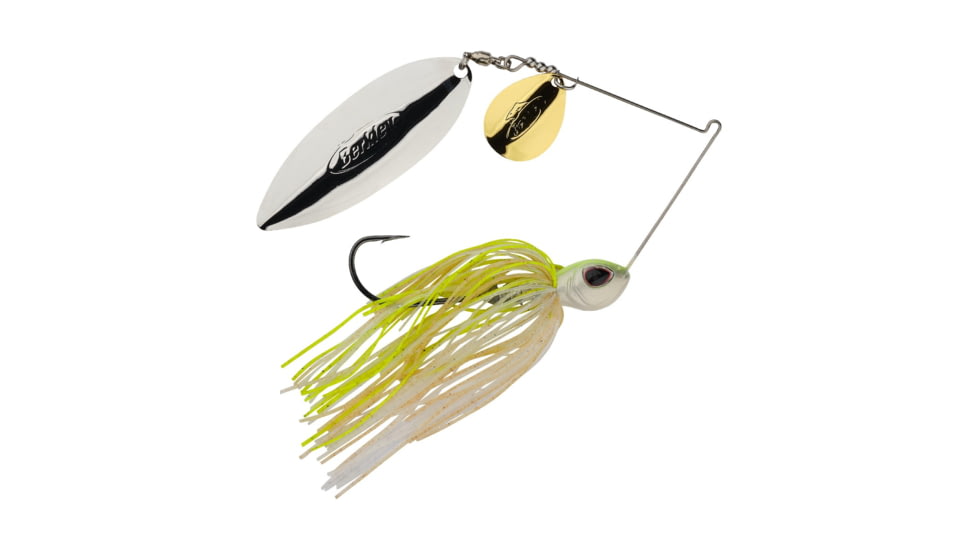 Berkley Power Blade Standard Colorado/Willow Spinnerbait, 3/4oz, E2 Magic/Gold + Silver, 1570519