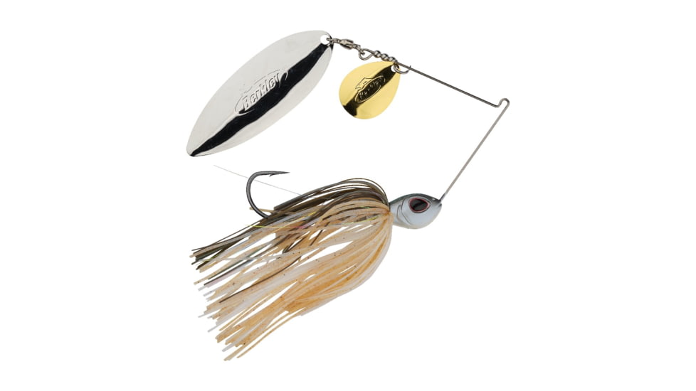 Berkley Power Blade Standard Colorado/Willow Spinnerbait, 3/4oz, Herring/Gold + Silver, 1570518