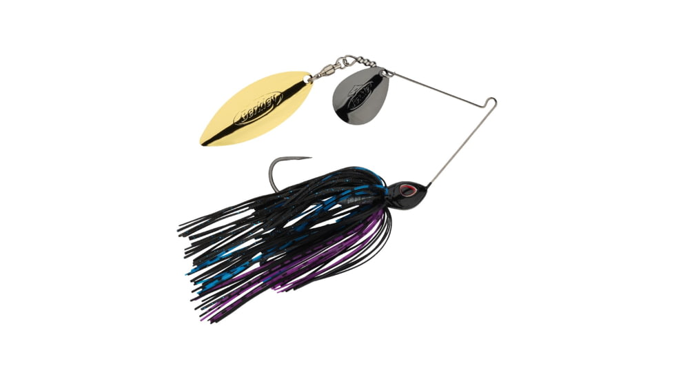 Berkley Power Blade Standard Colorado/Willow Spinnerbait, 3/8oz, BL Special/Black Nickel + Gold, 1570497