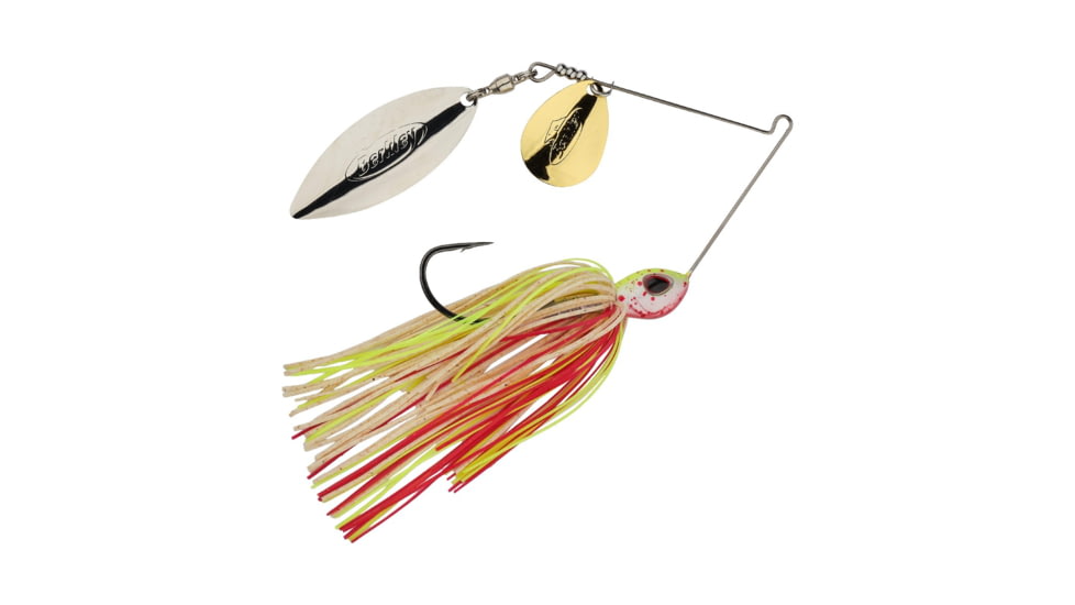 Berkley Power Blade Standard Colorado/Willow Spinnerbait, 3/8oz, Hot Slaw/Gold + Silver, 1570491