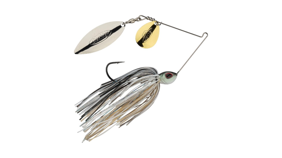 Berkley Power Blade Standard Colorado/Willow Spinnerbait, 3/8oz, Shad Spawn/Gold + Silver, 1570489