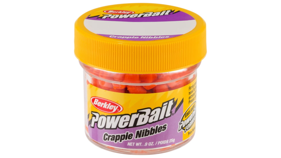 Berkley PowerBait Crappie Nibbles Dough, Fluorescent Orange, CNFO