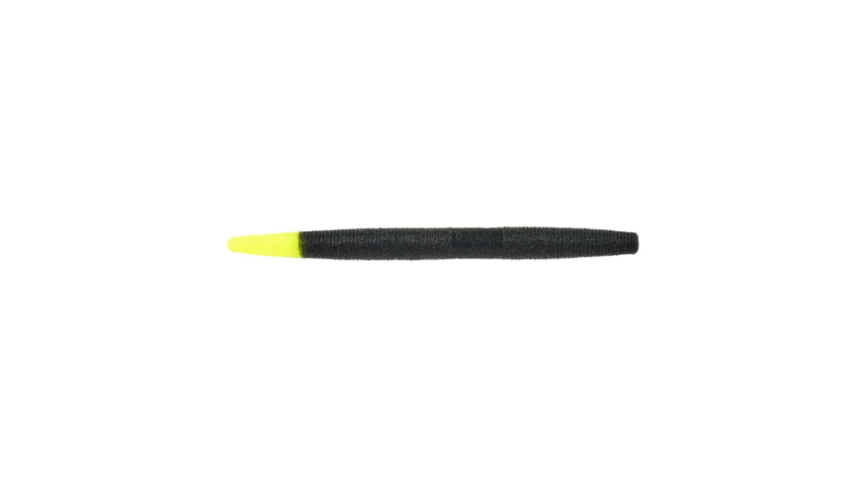 Berkley PowerBait Maxscent The General Soft Bait, 4in, 10 Pack, Black/Chartreuse, 1520716