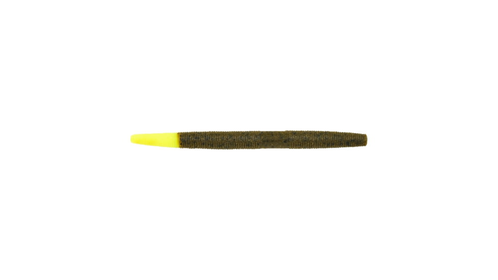 Berkley PowerBait Maxscent The General Soft Bait, 6in, 5 Pack, Green Pumpkin/Chartreuse, 1520725