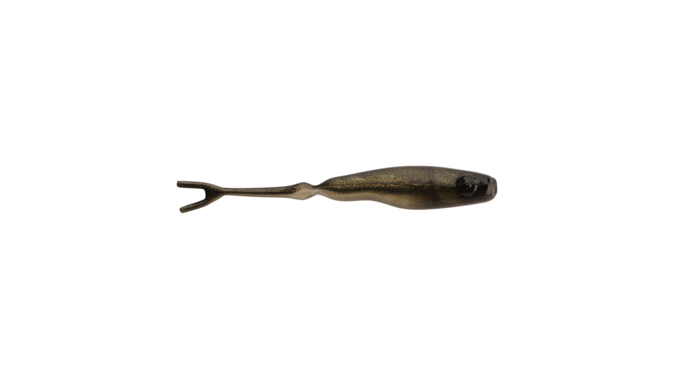 Berkley PowerBait Snake-Tongue Minnow Soft Bait, 1 1/2in / 4cm, Black Gold, PBHSNT1.5-BGD