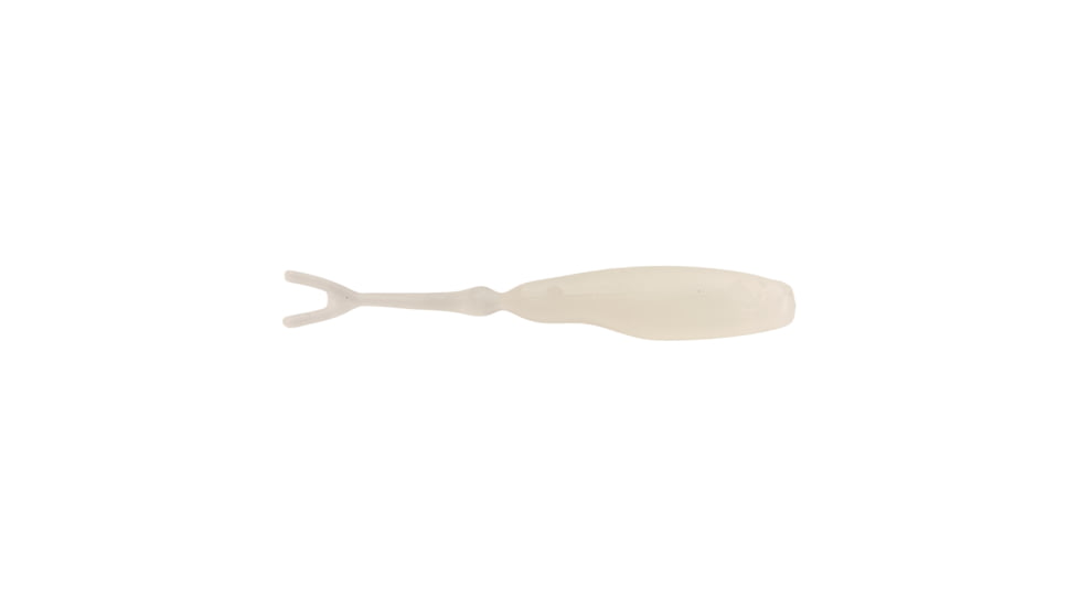 Berkley PowerBait Snake-Tongue Minnow Soft Bait, 1 1/2in / 4cm, Glow White, PBHSNT1.5-GW