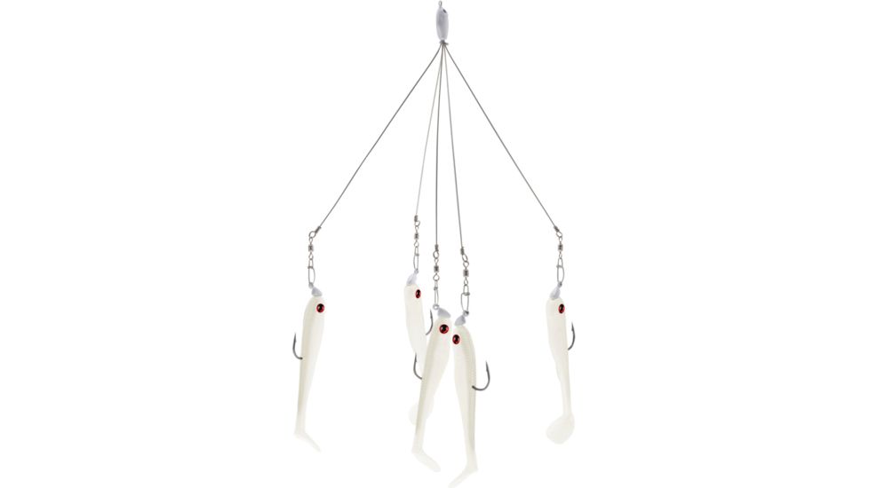 Berkley Schooling Rig Kit with Bait, Pearl White 178219