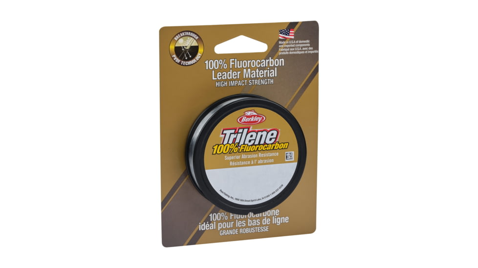 Berkley Trilene 100% Fluoro Leader Line, 0.008in/0.20mm, 4lb/1.8kg, 25yd/22m, Clear, TFLM4-15
