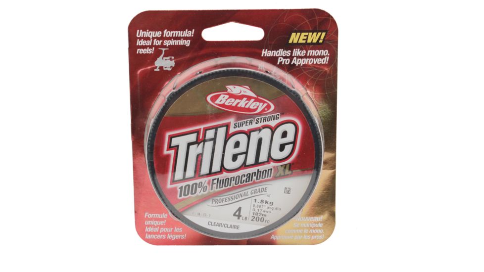 Berkley Trilene Fluorocarbon XL Professional Grade Filler Spool Line, 4 lb, 200 Yards, Clear 178530