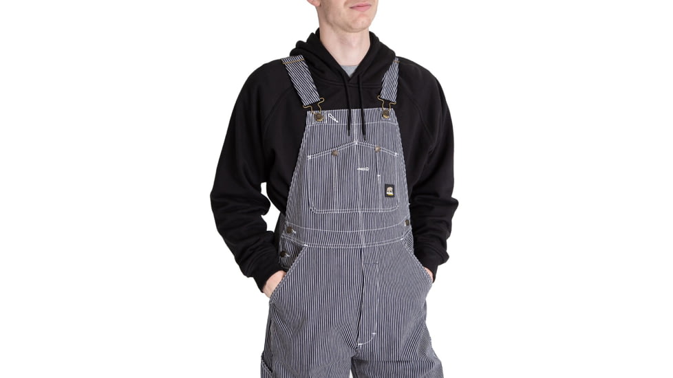 Berne Boiler Unlined Bib Overall - Mens, Hickory Stripe, 54X30, B1214HSS540