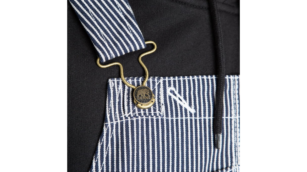 Berne Boiler Unlined Bib Overall - Mens, Hickory Stripe, 54X30, B1214HSS540