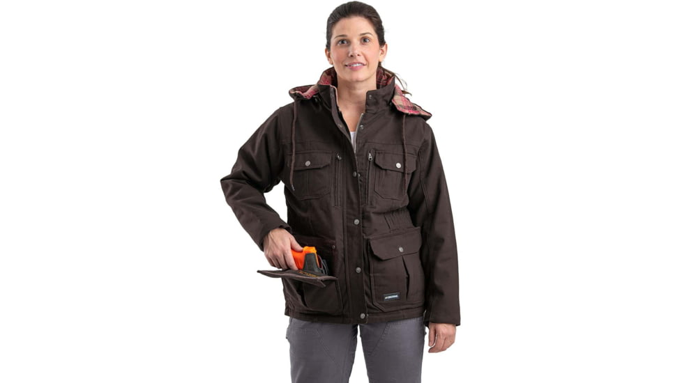 Berne Concealed Carry Ladies Lima One Three Jacket - Women's, Dark Brown, Medium, Regular, 92021333779