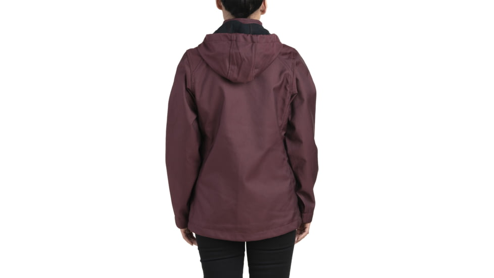 Berne Eiger Hooded Softshell - Womens, Maroon, Large, WJS301MNR440