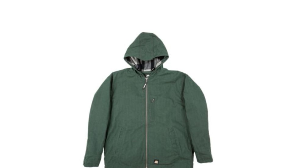 Berne Flannel Lined Quarry Jacket - Mens, Forest Green, 2XL, Tall, 92021408620