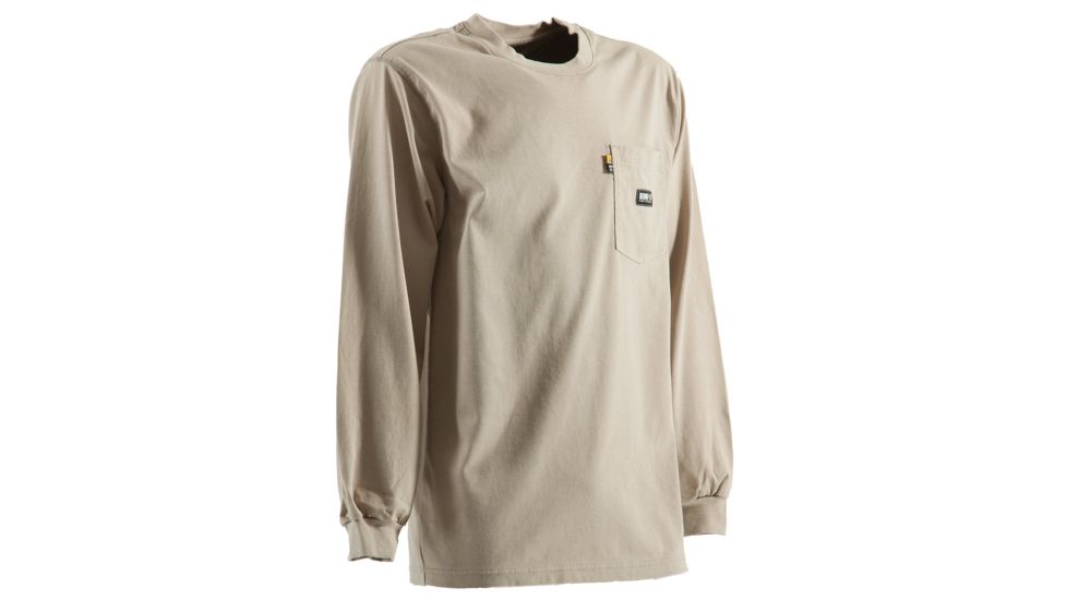 Berne FR Crew Neck T-Shirt - Mens, Khaki, Extra Large FRK11KHR480