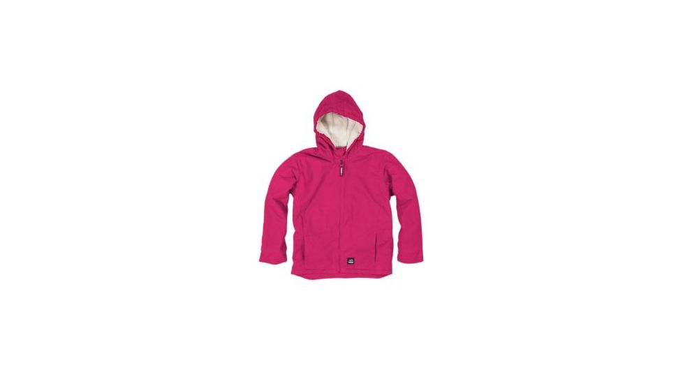 Berne Washed Hooded Coat - Girl's, Small, Pomegranate, 92021396958