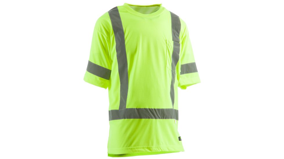Berne Hi-Vis Type R Class 3 Pocket Tee - Mens, Yellow, Medium HVK007YWR400