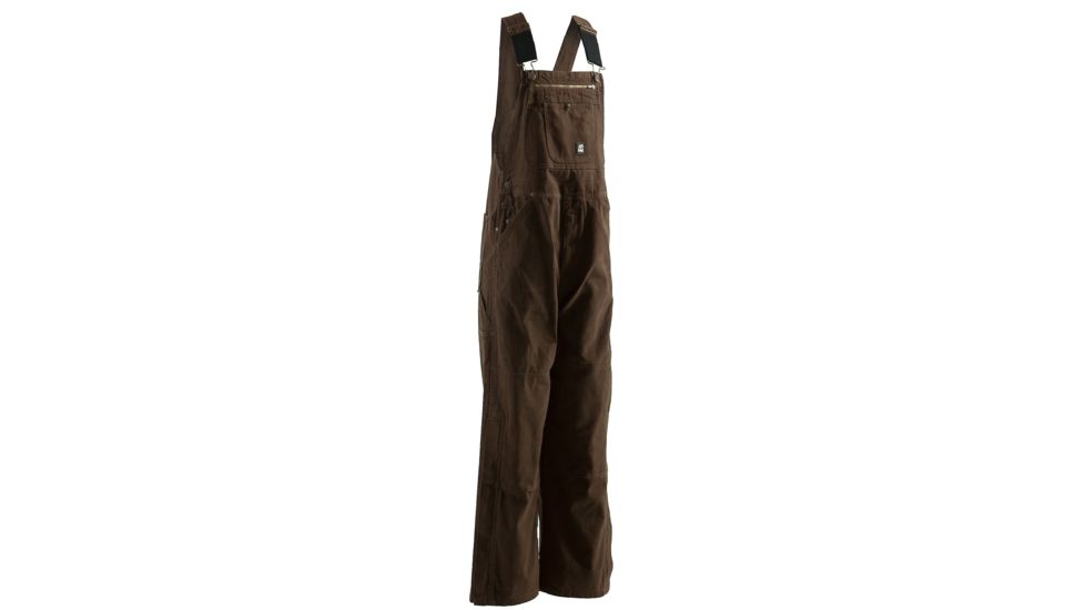 Berne Unlined Washed Duck Bib Overall - Men's, 42 in, Tall Inseam, Bark, 92021112756