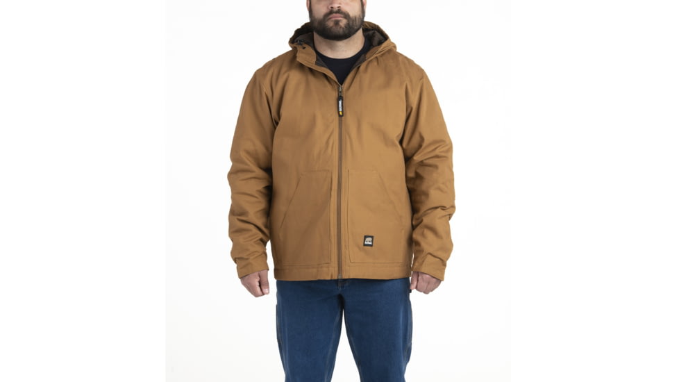 Berne Workmans Hooded Jacket - Mens, Brown Duck, Medium Tall, HJ65BDT400